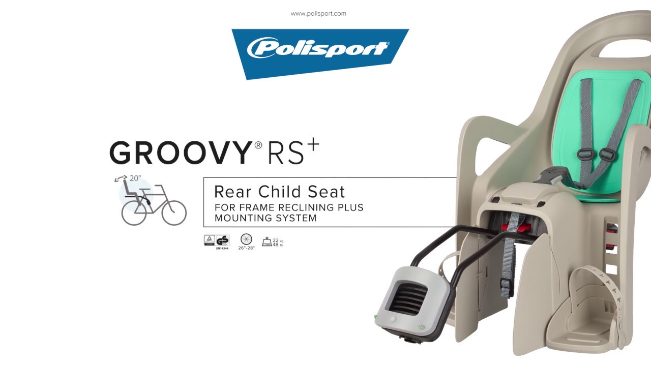 Polisport Groovy RS+ zadní rámová sedačka na kolo zelená béžová FO 8640700008