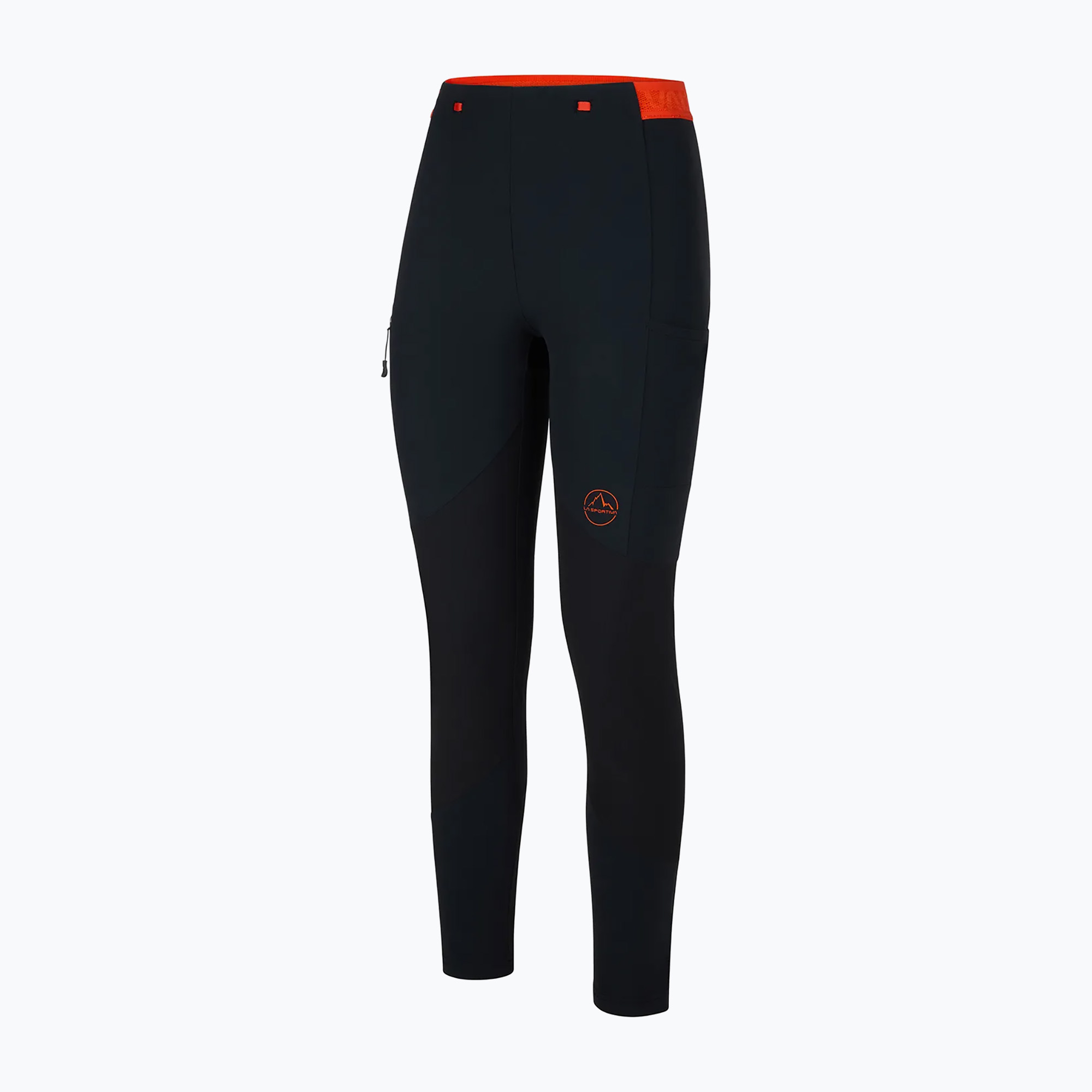 Dámské trekové kalhoty La Sportiva Camino Tight black/cherry tomato (Camino Tight ZAHG001999322)