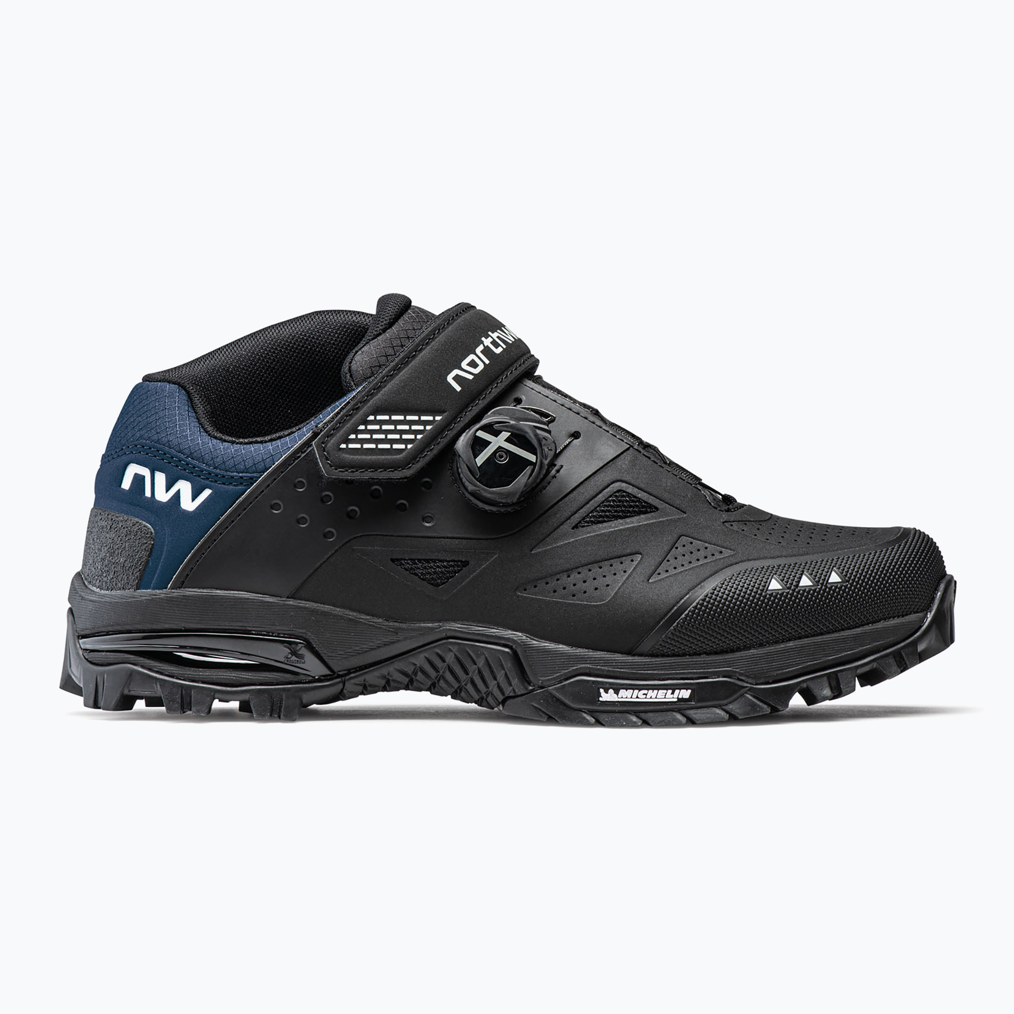 Pánské MTB cyklistické boty Northwave Enduro Mid 2 black/deep blue (Enduro Mid 2 80223011)