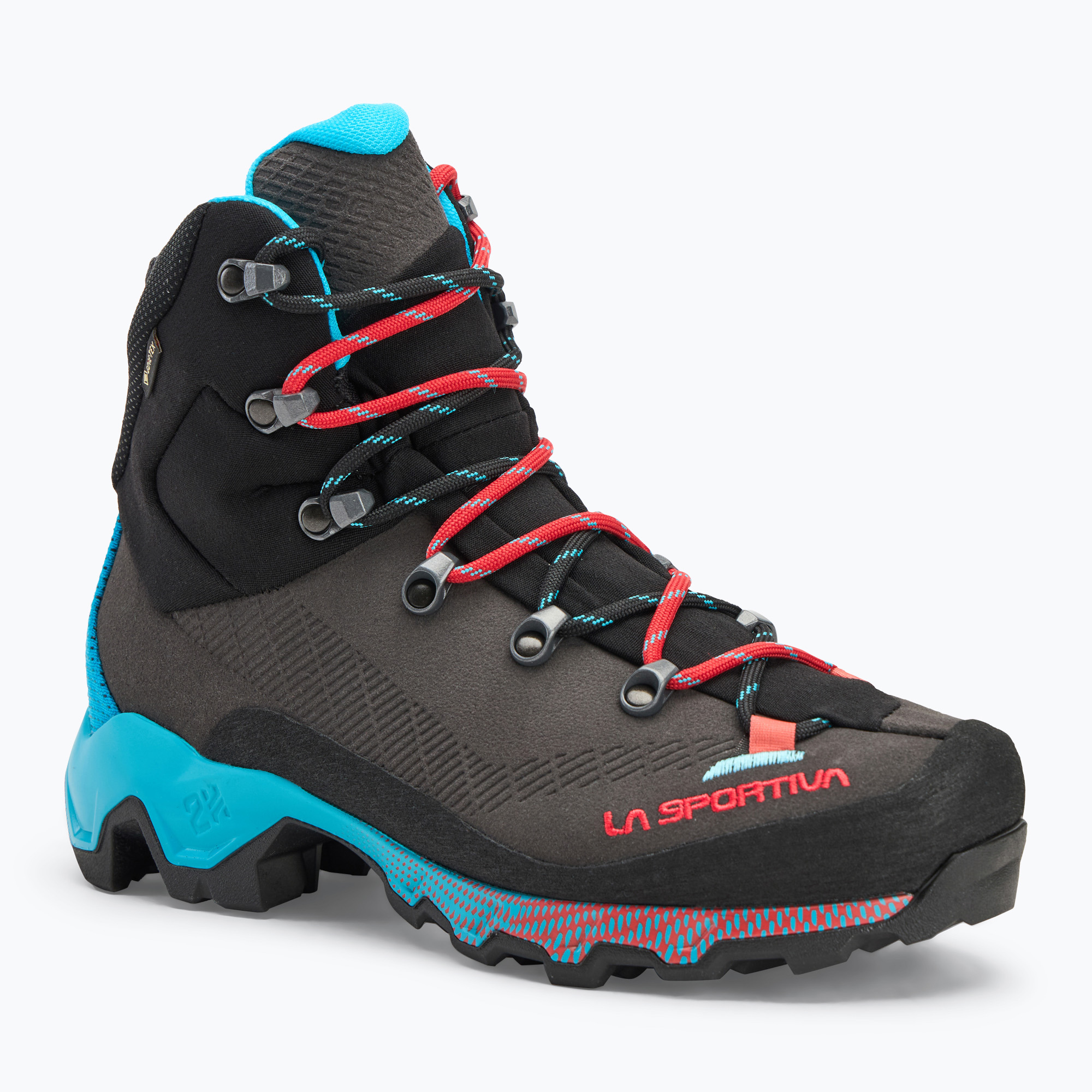 Dámské horolezecké boty La Sportiva Aequilibrium Trek GTX carbon/ malibu blue (Aequilibrium Trek GTX ZFHS099G00B02)