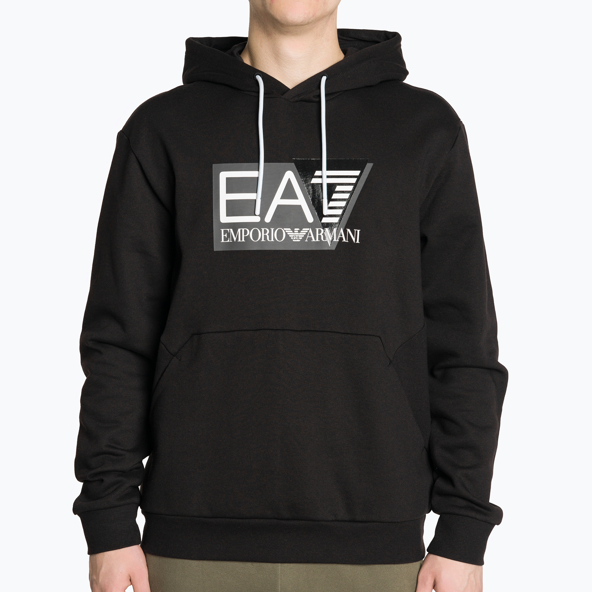 Pánská mikina EA7 Emporio Armani Train Visibility Hoodie black (Train Visibility Hoodie 3DPM02-PJ07Z)