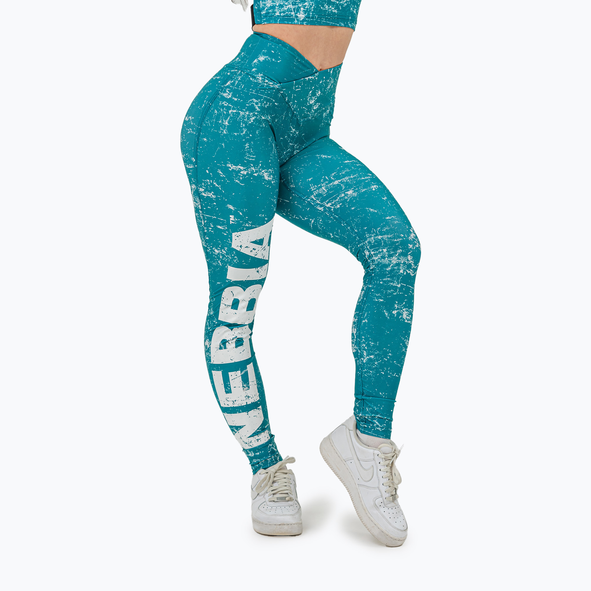 Dámské tréninkové legíny NEBBIA Rough Girl green (Rough Girl 616)