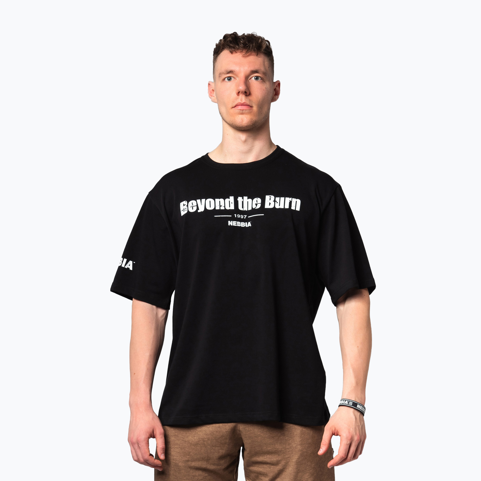 Pánské sportovní  tričko NEBBIA Heavyweight Grind black (Heavyweight Grind 356)