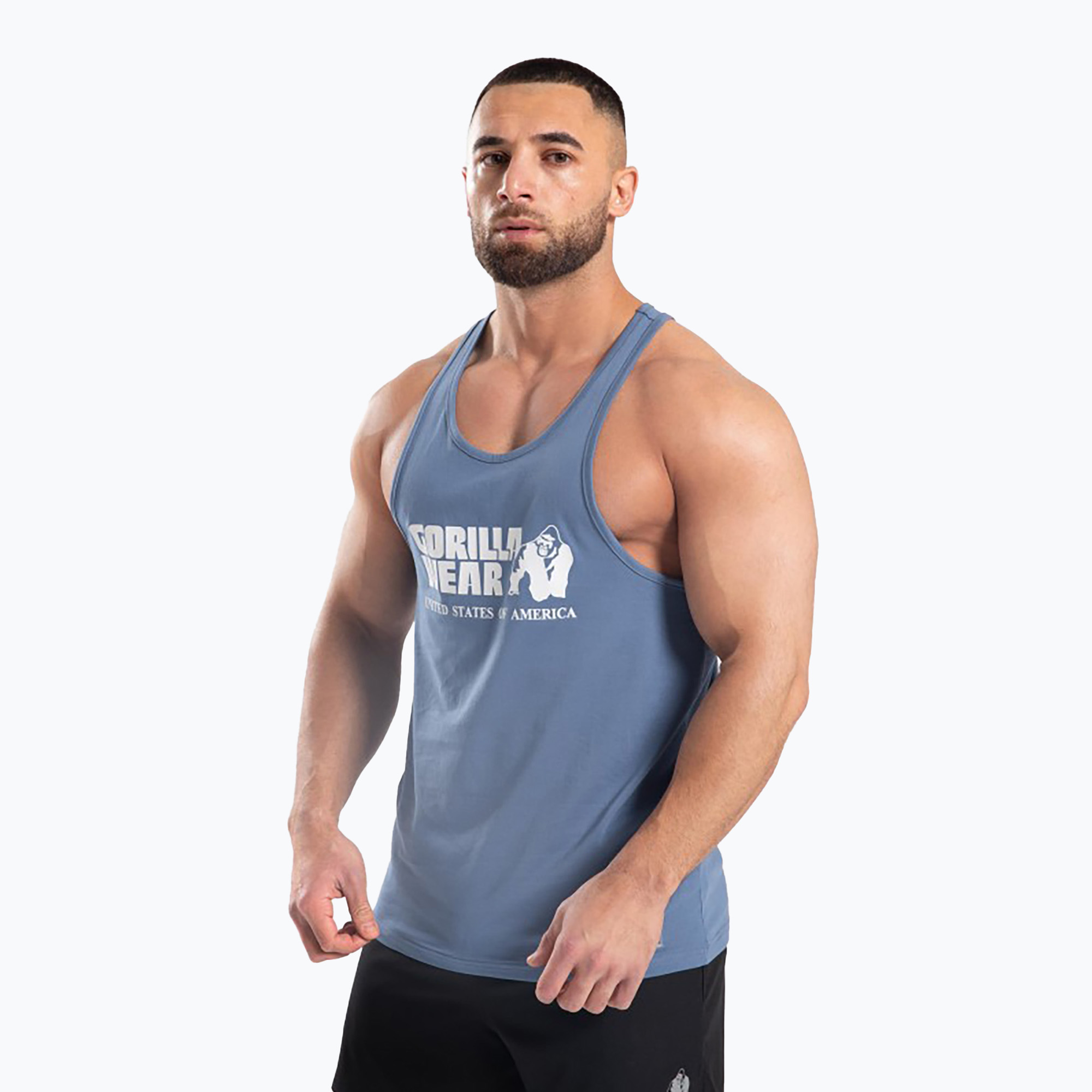 Pánské fitness tílko tank top Gorilla Wear Classic coronet blue (Classic 90104340)