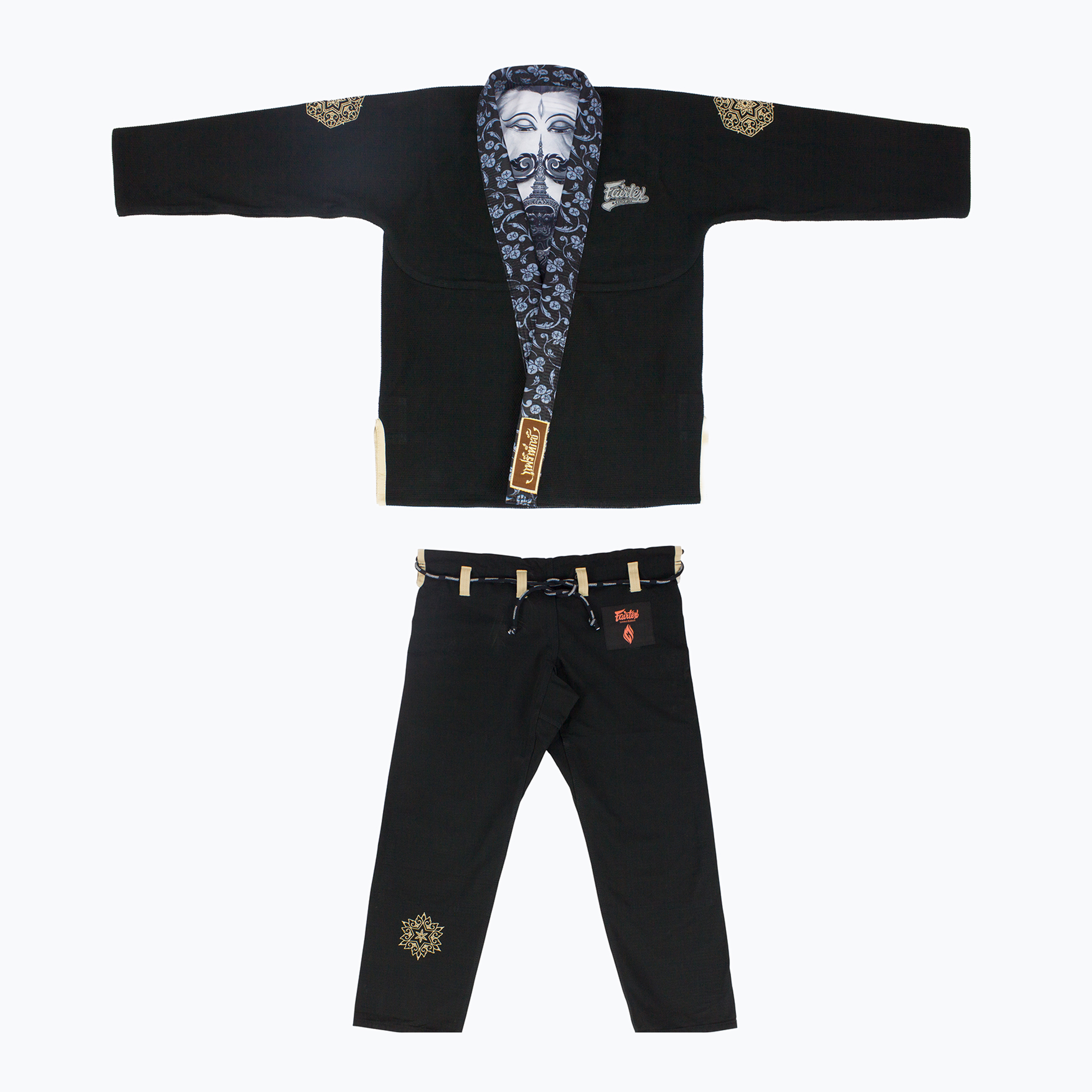 GI  na brazilské jiu-jitsu Fairtex "Treeburam" black (Treeburam BJJ3-BK-A4)