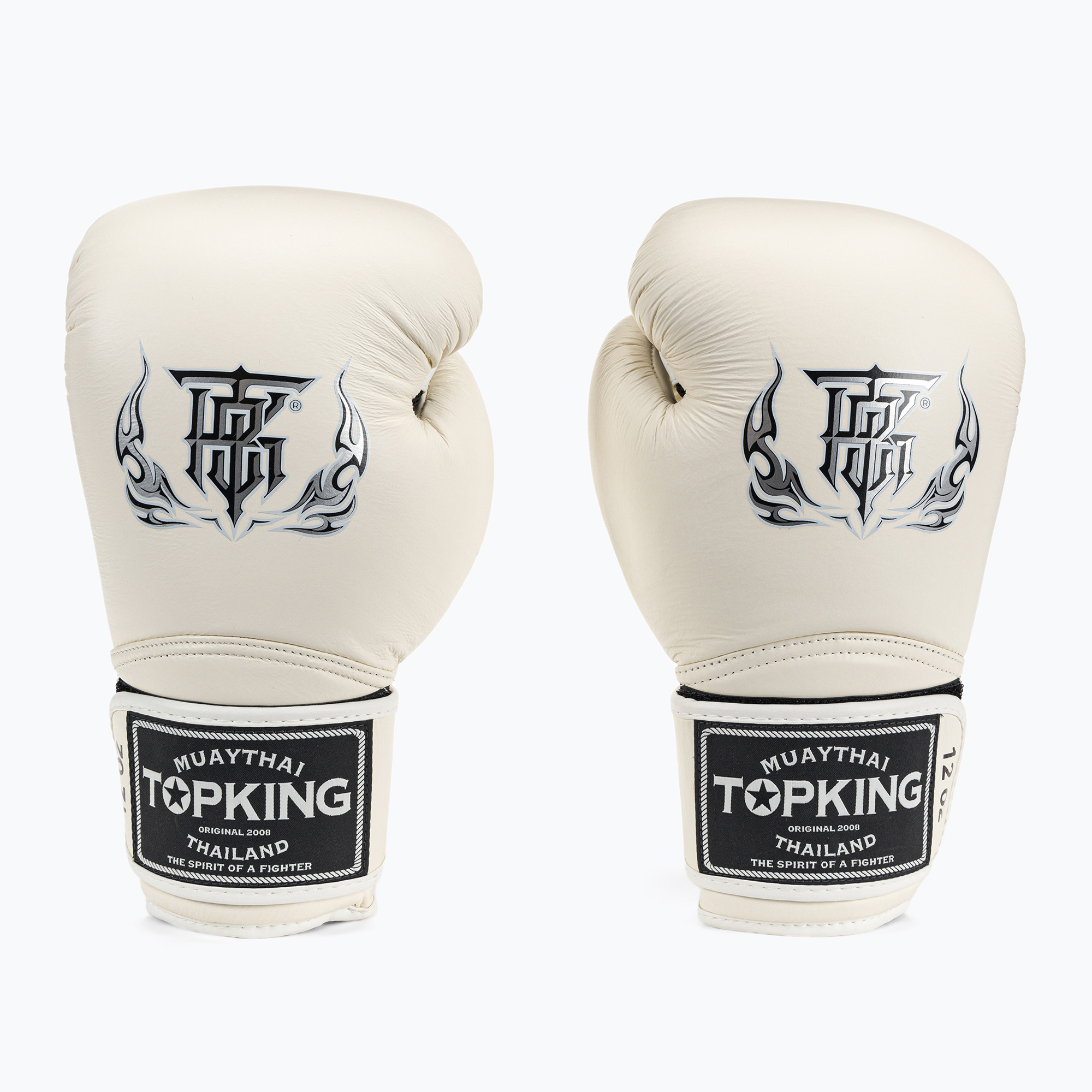 Top King Muay Thai boxerské rukavice Super Air bílé