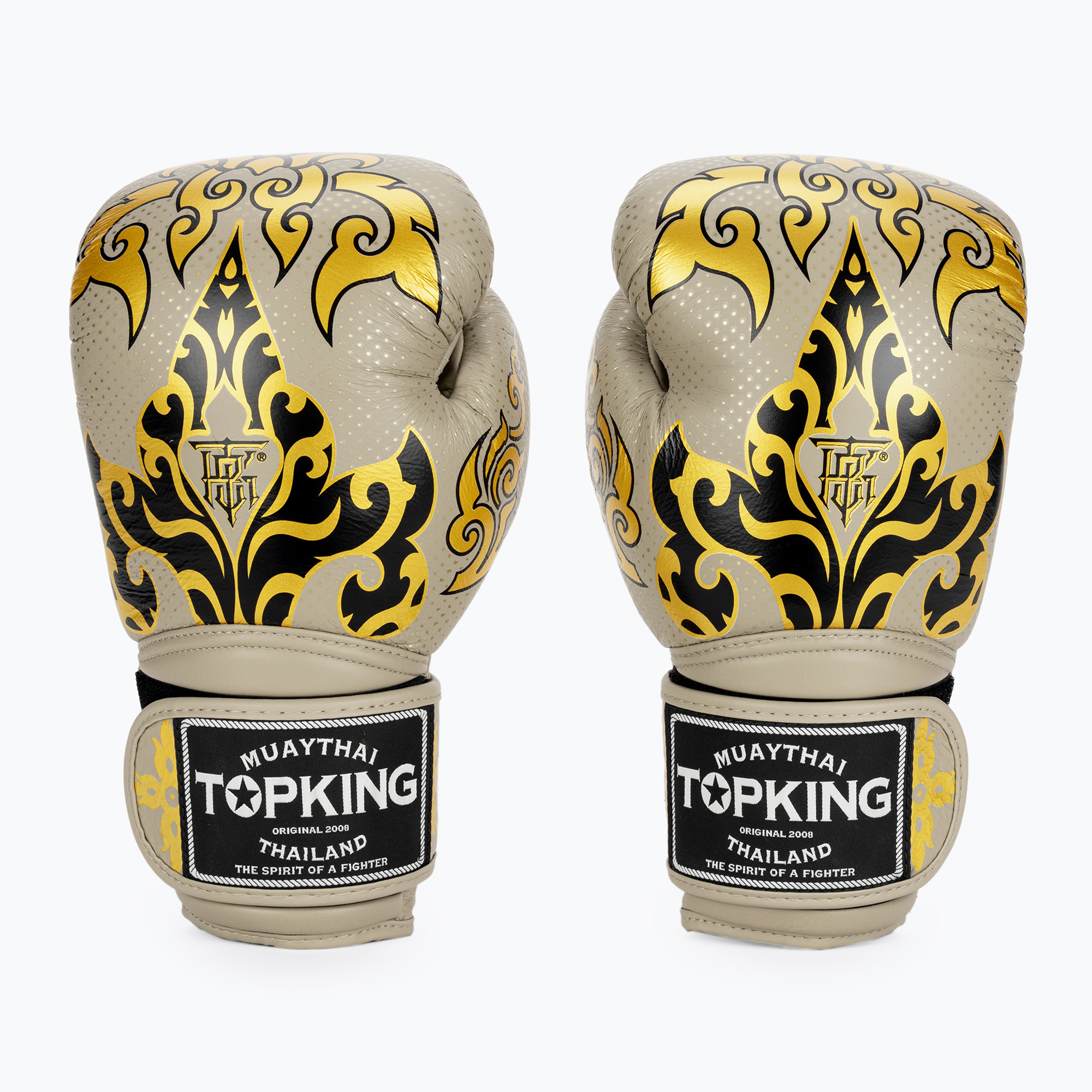 Boxerské rukavice Top King Kanok beige
