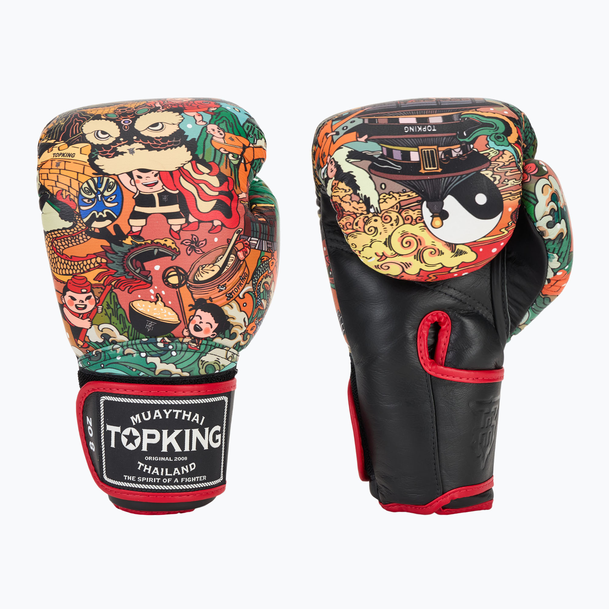 Boxerské rukavice  Top King Boxing Culture black (Boxing Culture TKBGCT-CN-BK)