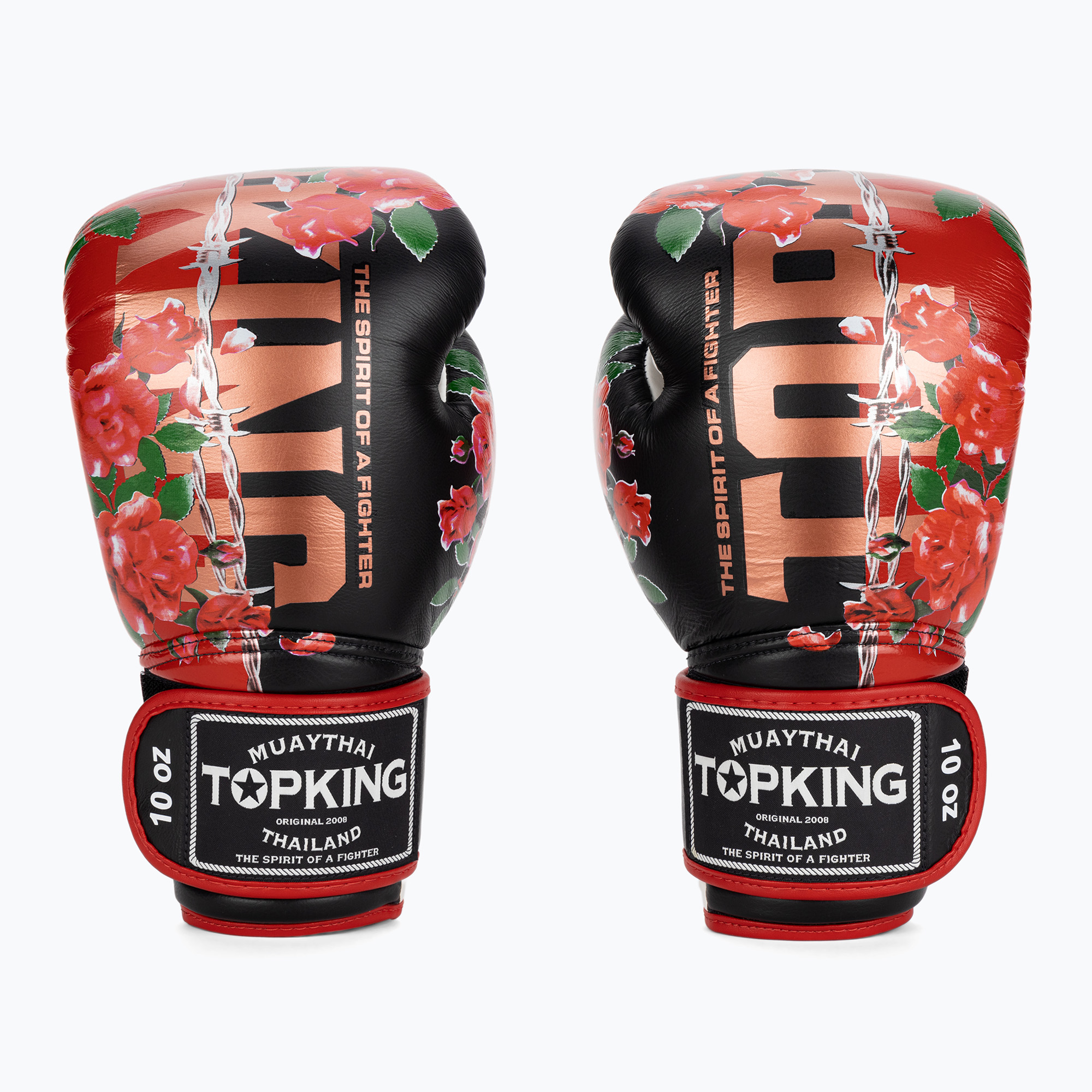 Boxerské rukavice Top King Rose white/black (Boxing Rose TKBGRS-WH-BK)