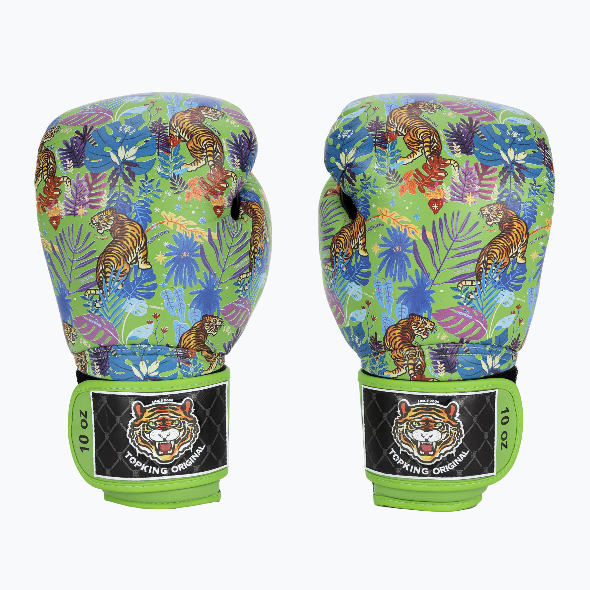 Boxerské rukavice Top King Boxing Wild Tiger černé/zelené