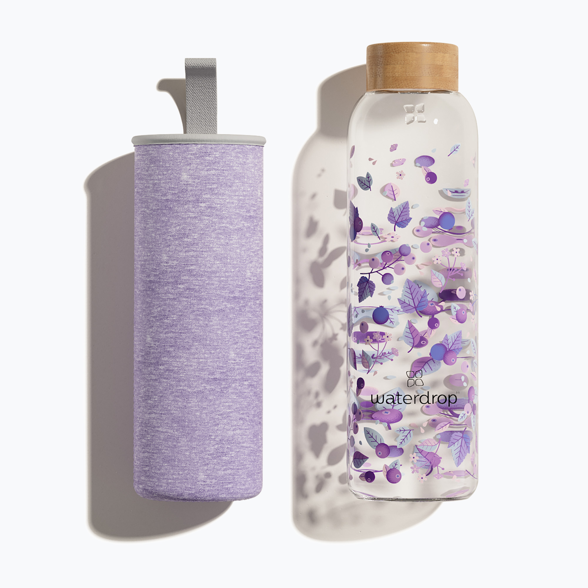 Láhev Waterdrop Glass 600 ml boost