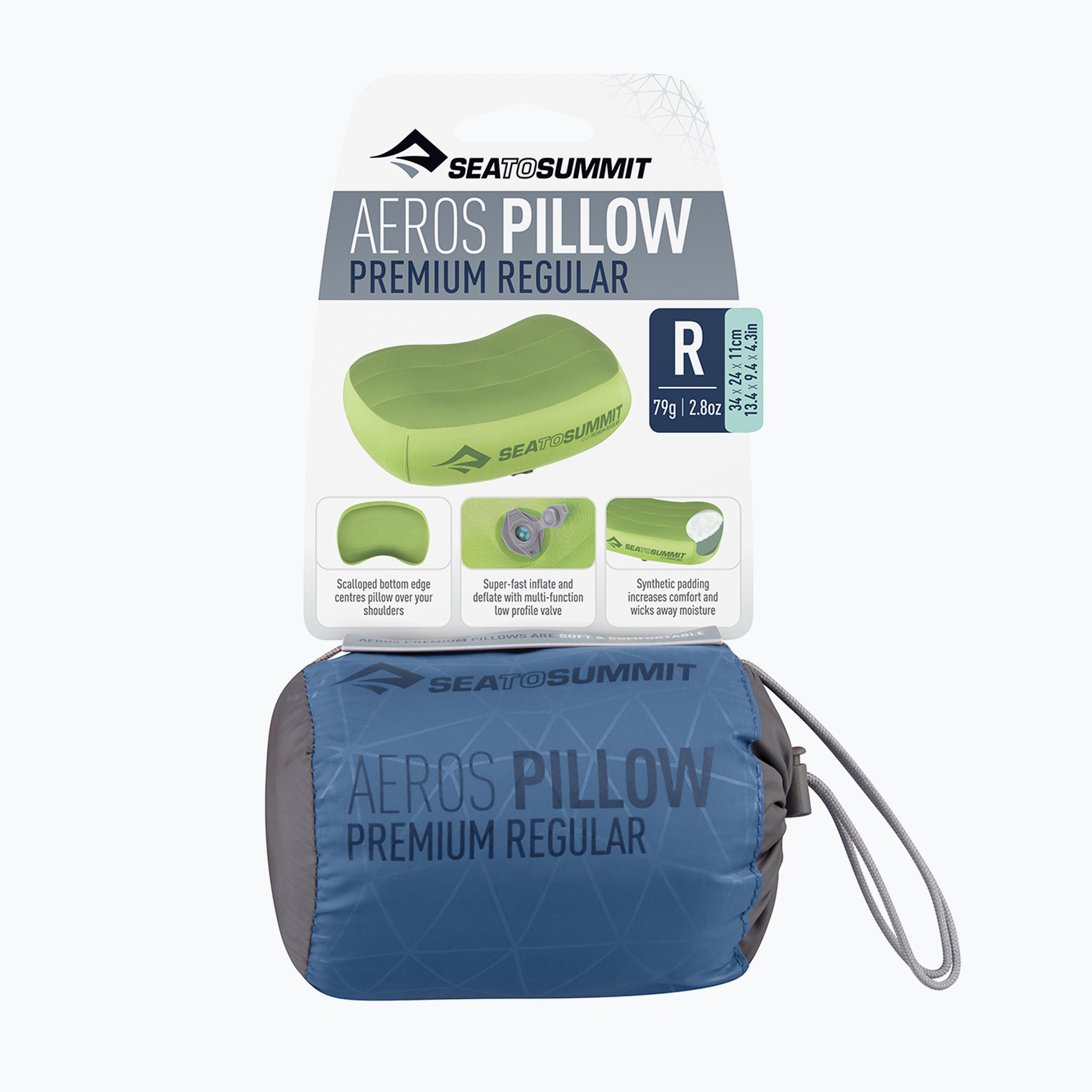 Sea to Summit Cestovní polštář Aeros Premium navy blue APILPREMRNB (Aeros Premium APILPREMRNB)