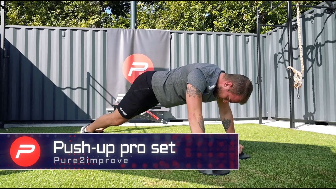 Podpěry na kliky Pure2Improve Push-up Pro Set červeno-černé P2I202160