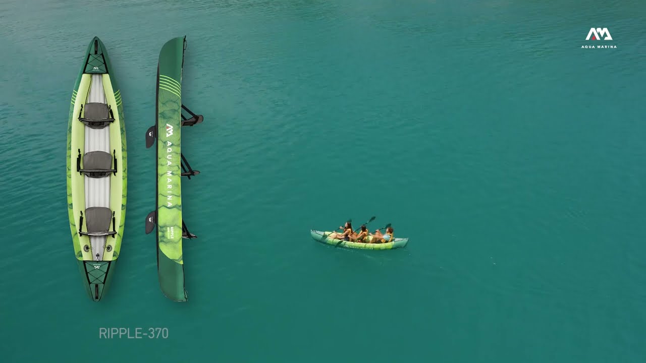 AquaMarina Rekreační kanoe Nafukovací kajak pro 3 osoby 12'2″ Ripple-370 zelený