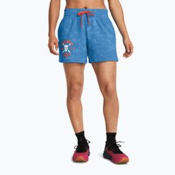 Dámské sportovní kraťasy  Under Armour Project Rock Underground Terry viral blue/phoenix/white