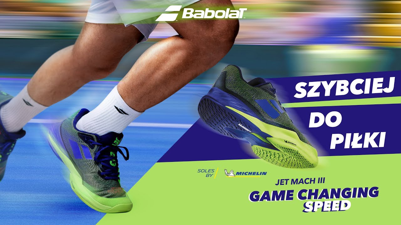 Dětská tenisová obuv BABOLAT 22 Jet Mach 3 Clay blue ribbon 33S22730
